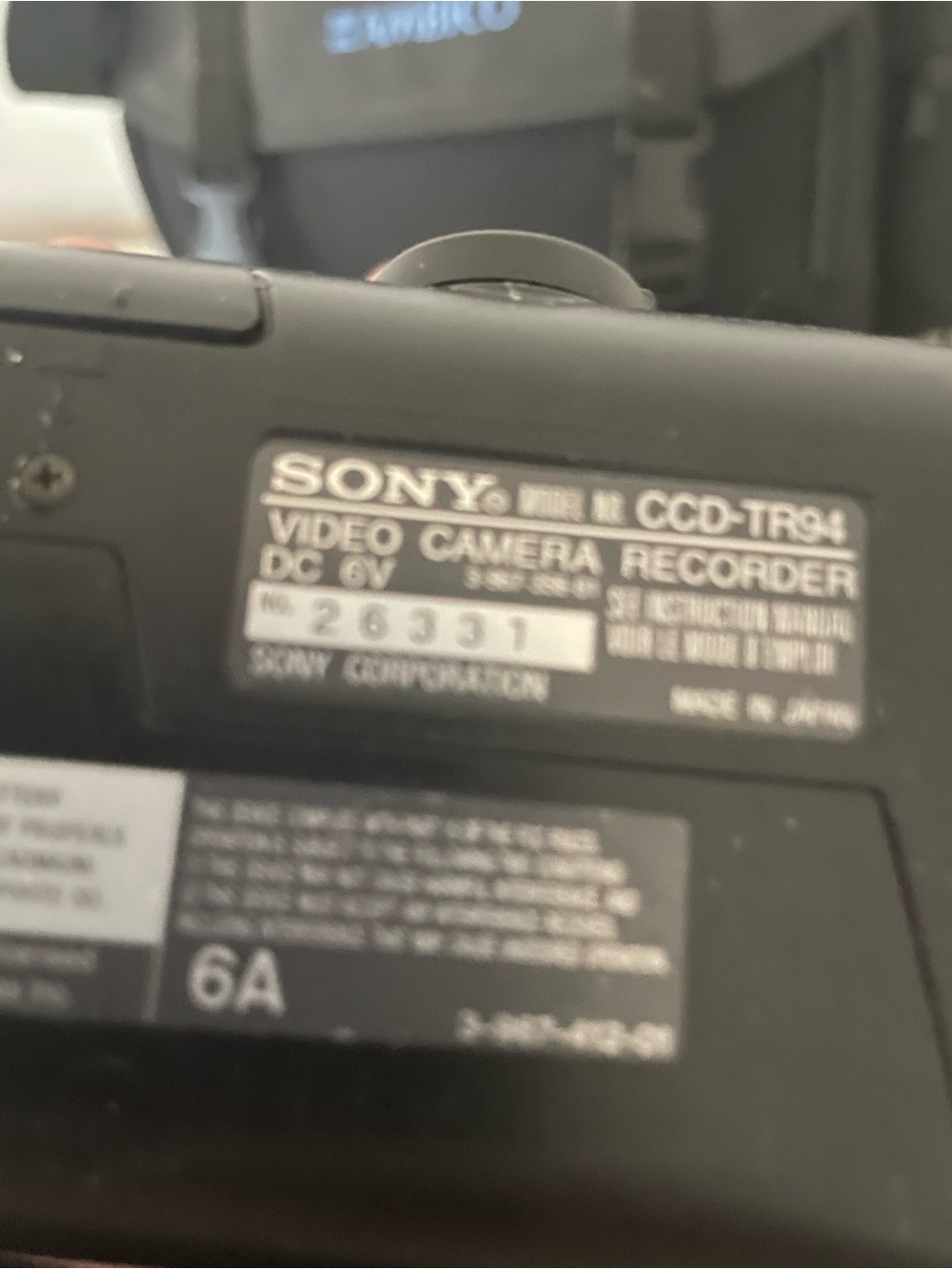 Sony Handycam CCD-TR94 8mm Video8 Video Camera Camcorder/Remote Bundle Tested - Picture 4 of 4